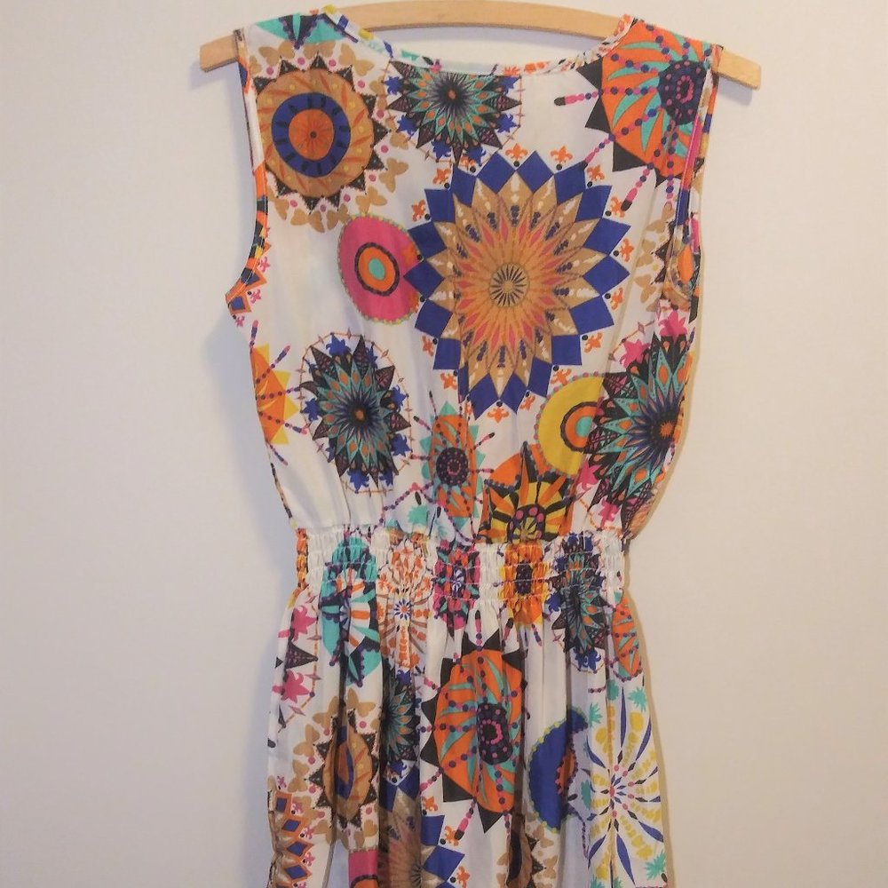 Sleeveless Dress Boho Print